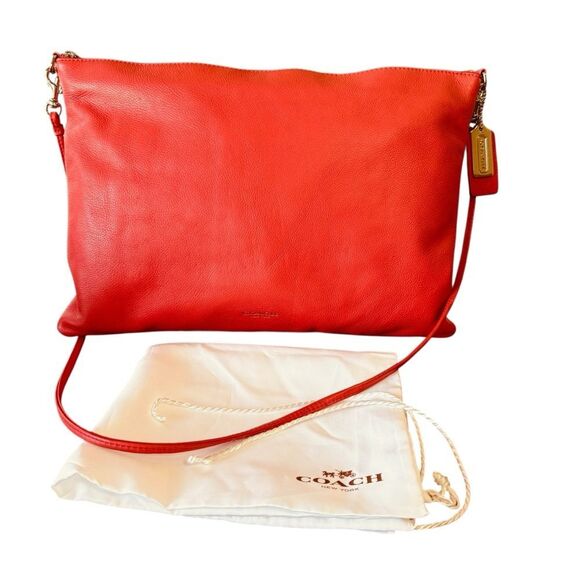 Coach Handbags - Coach Bleeker Daily Style L1382 29461 Vibrant Red Crossbody Bag Purse